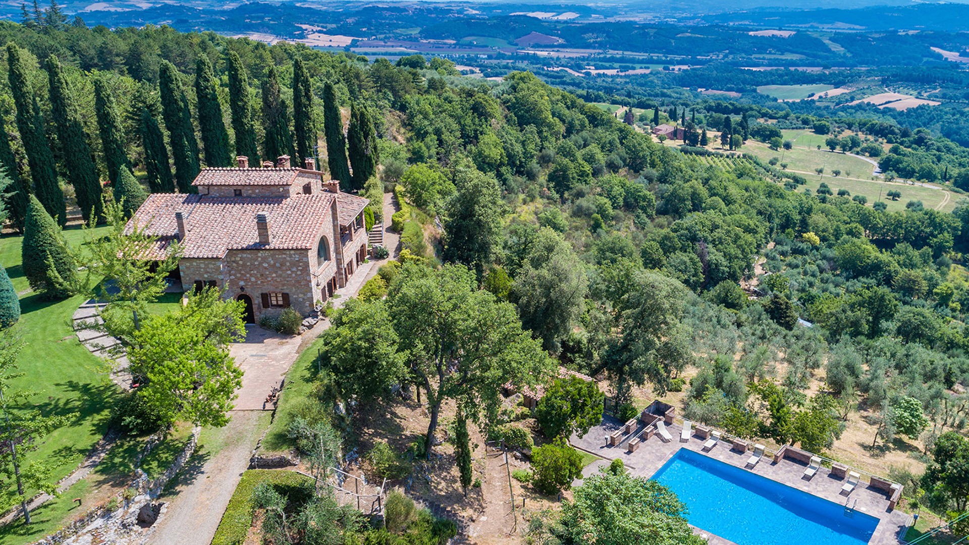 Villa piscina affitto uso esclusivo Toscana Sarteano Valdorcia Valdichiana