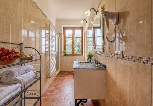 En-suite bathroom with shower no. 2 - La Burraia