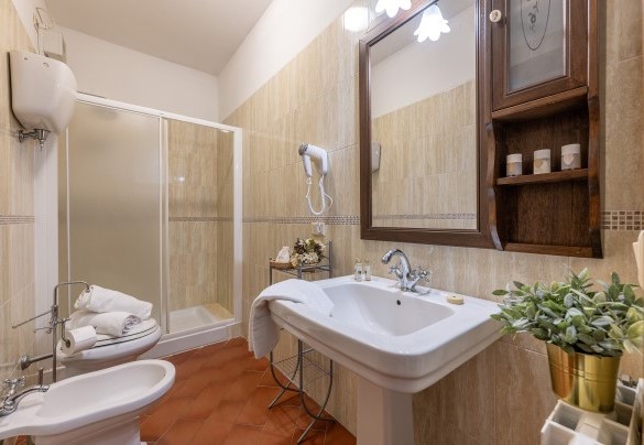 En-suite bathroom with shower no. 4 - La Burraia