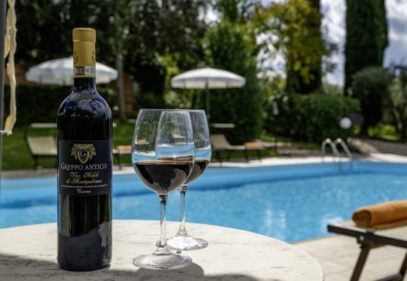 The estate’s vineyards produce some of the most renowned local wines - La Burraia