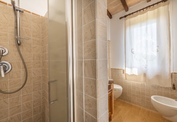 En suite bathroom with shower no.6 - Podere Gellino