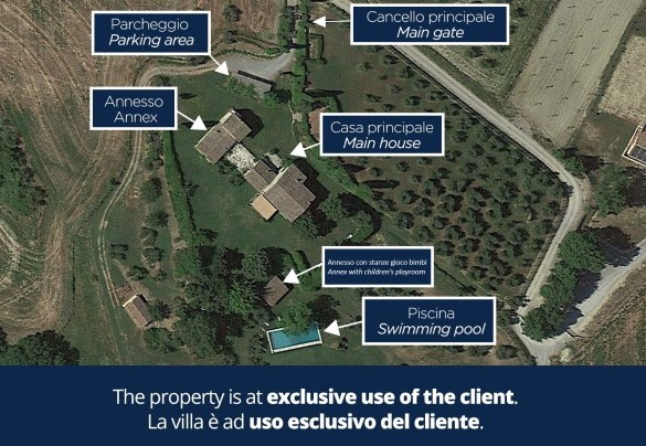 Top view of the house - Podere Gragnano