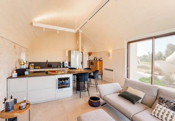 La cucina in open space - Trulli Fiori di Mandorlo