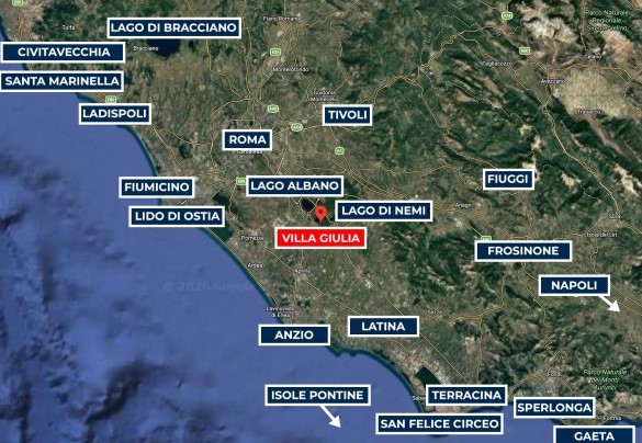 Villa Giulia - Mappa