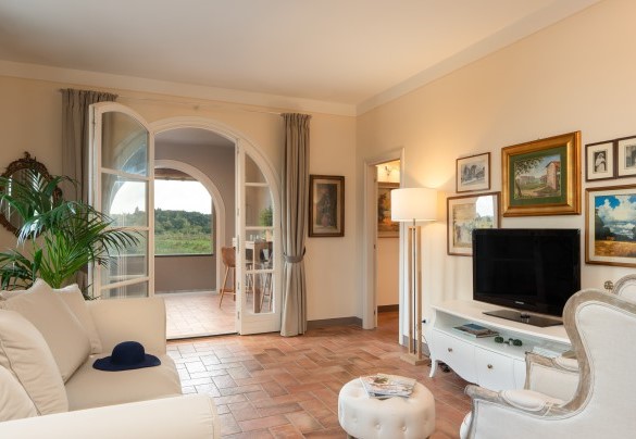 The living room in the unit 3 on the first floor – Villa Iole