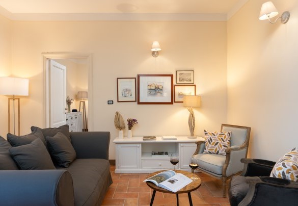 The living room in the unit 2 on the ground floor – Villa Iole