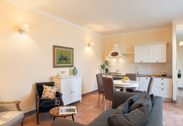 The living room in the unit 2 on the ground floor – Villa Iole