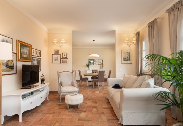 The living room in the unit 3 on the first floor – Villa Iole