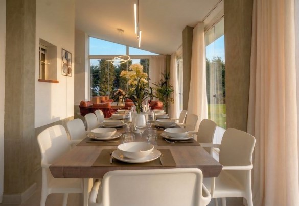 Veranda con tavolo da pranzo - Villa Oxa 